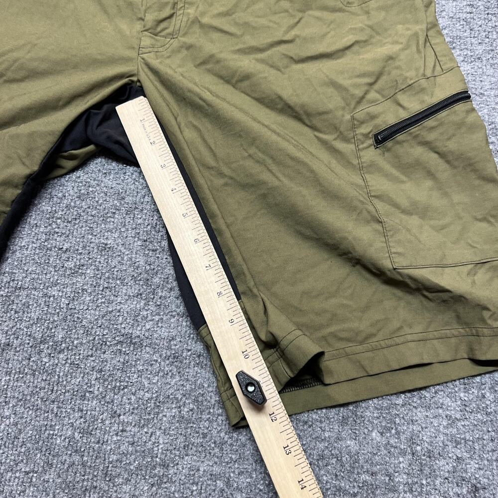 Club Ride Cargo Cycling Shorts Mens XL Green Adjustable Waist Mountain Bike - Picture 7 of 8